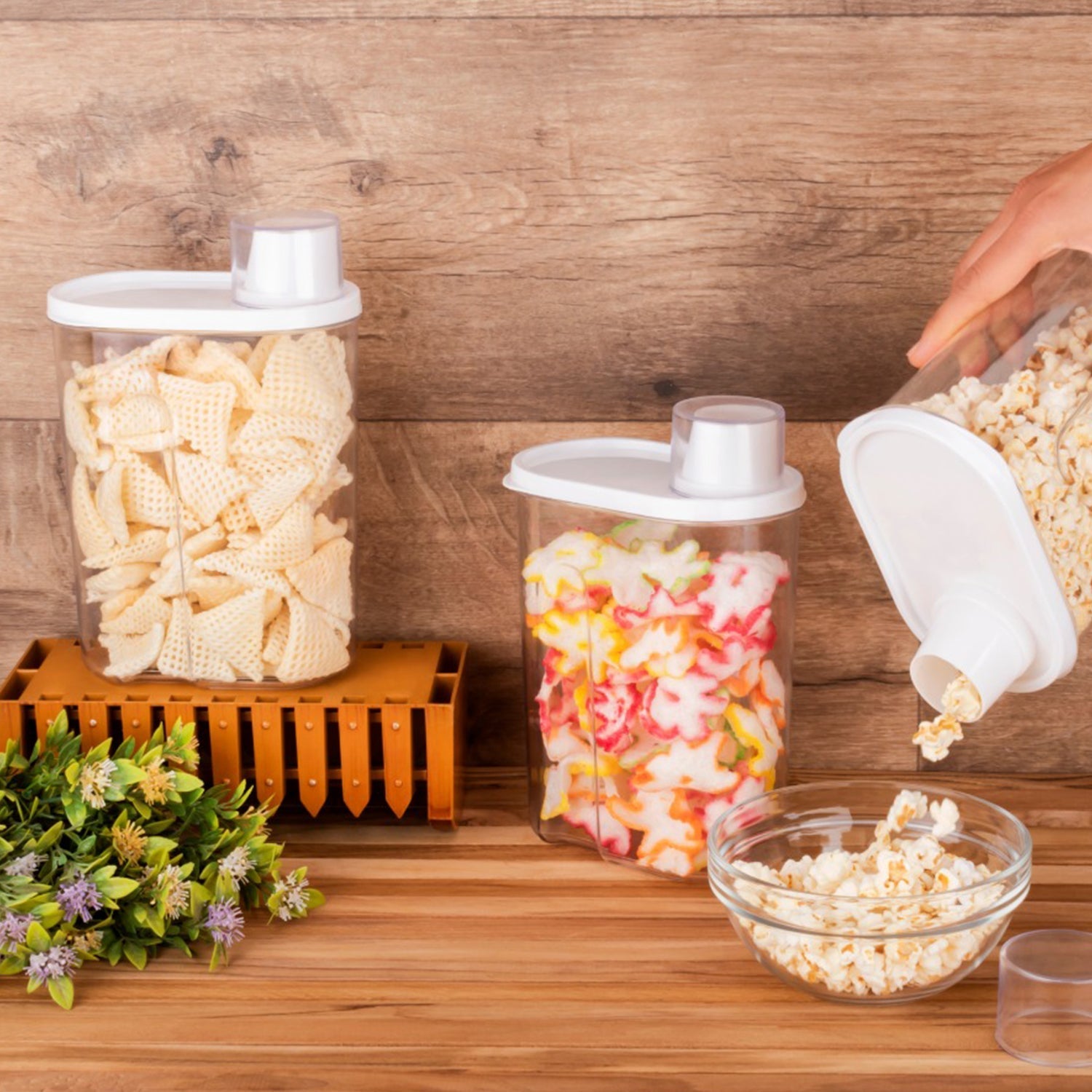 2760 3 Pc Cereal Dispenser 750 ML For Storing And Serving Of Cereal And All Stuffs. freeshipping - DeoDap 2760 3 Pc Cereal Dispenser 750 ML For Storing And Serving Of Cereal And All Stuffs. freeshipping - DeoDap